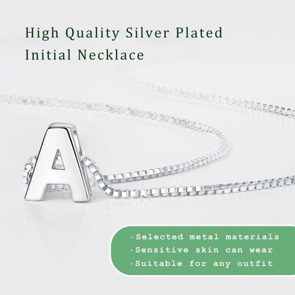 Cubic Zirconia Initial Necklace - Personalized Name Jewelry for All Occasions - Picture 5 of 6